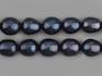 Бусины из жемчуга чёрного, 36-40 шт. на нитке, 10х9 мм, 16853, фото 1