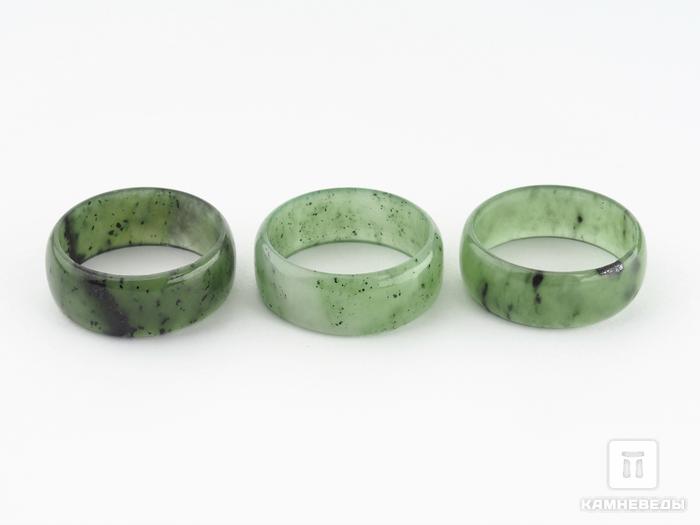 Кольцо из зелёного нефрита, ширина 8-9 мм, 44-19/7, фото 3