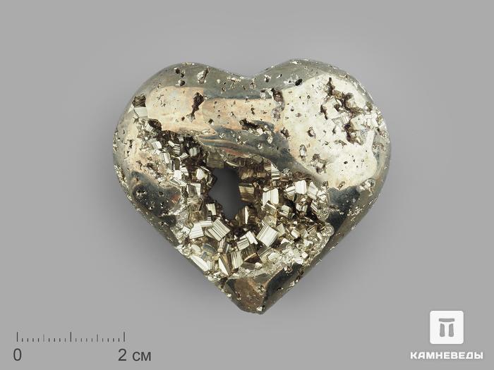 Сердце из пирита, 5,5х5,1х2,6 см, 16799, фото 1