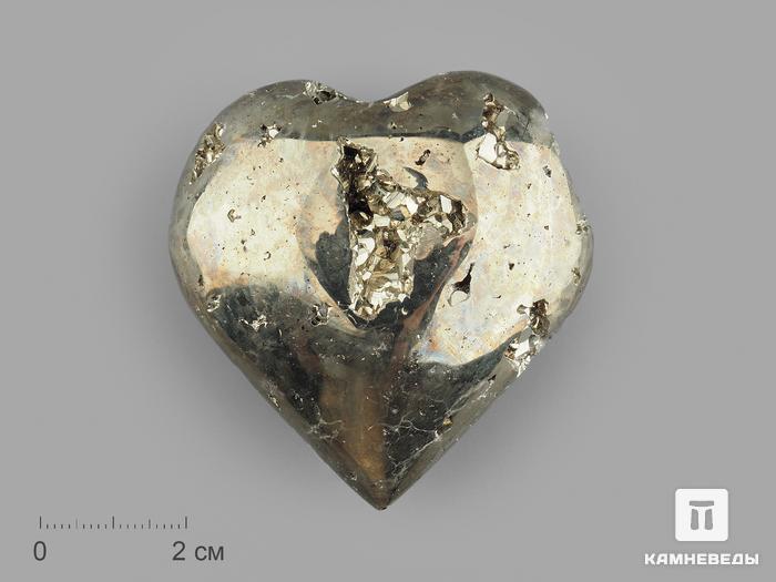Сердце из пирита, 5,5х5,3х2,6 см, 16802, фото 1