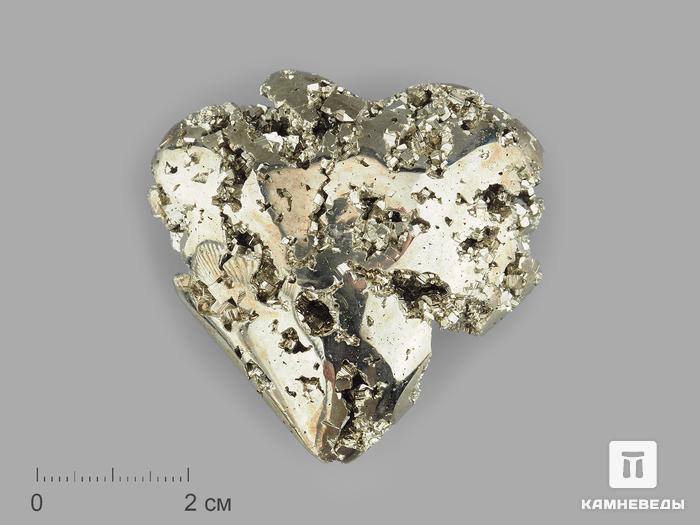 Сердце из пирита, 5,8х5,7х2,7 см, 16801, фото 1