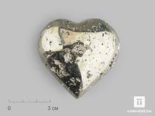 Сердце из пирита, 6х6х3,3 см