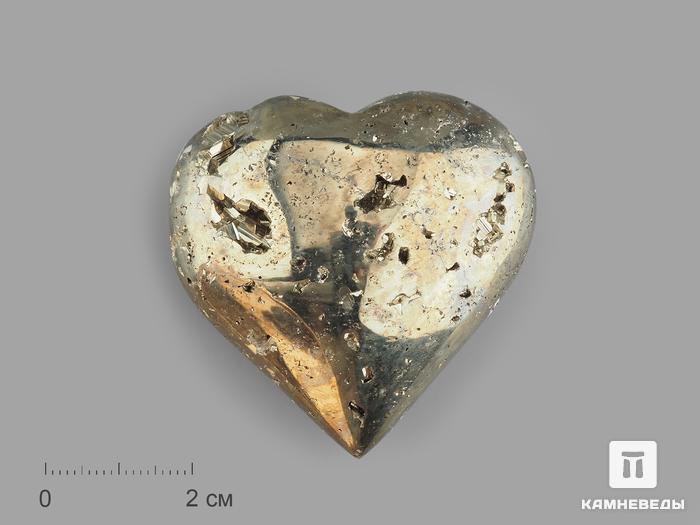 Сердце из пирита, 5,6х5,6х2,7 см, 16803, фото 1