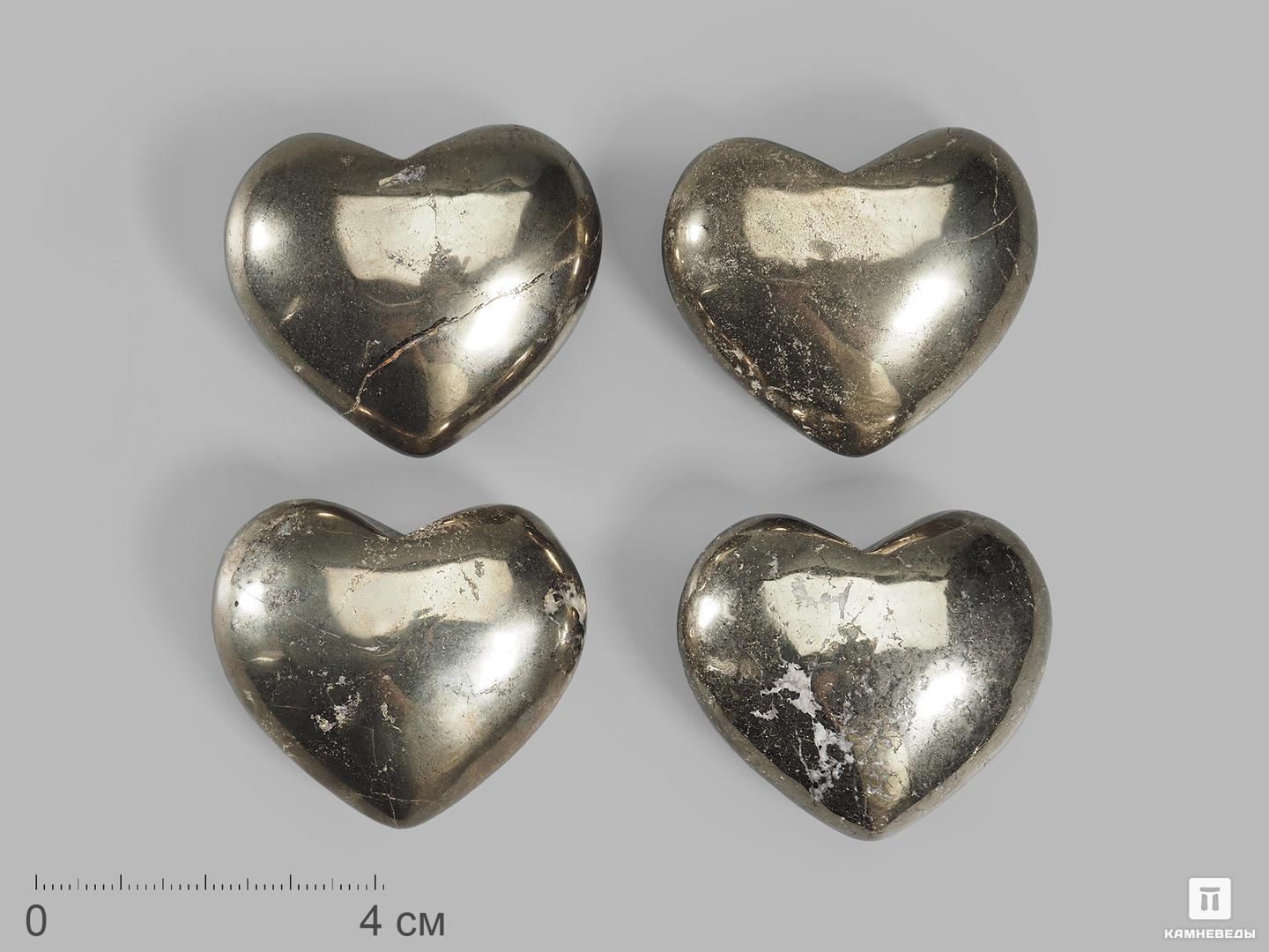 Сердце из пирита, 4,5х4х2,3 см, 16428, фото 1