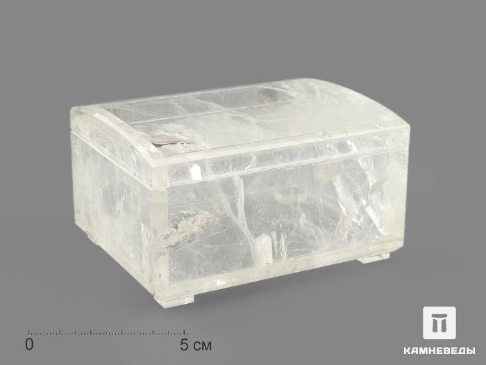 Шкатулка из горного хрусталя (кварца), 9,8х7,7х5,5 см, 17040, фото 1