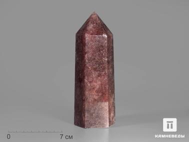 Авантюрин, Кварц. Авантюриновый (клубничный) кварц в форме кристалла, 16х5,8х4,6 см