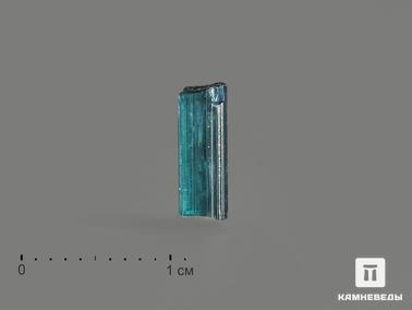 Турмалин, Индиголит. Турмалин (индиголит), кристалл 0,8х0,3 см