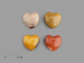 Сердце из яшмы австралийской (мукаита), 2,5x2,5х1,2 см