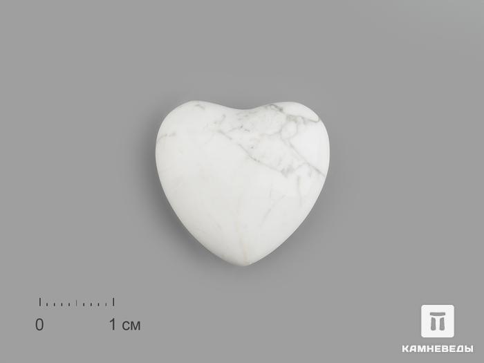 Сердце из магнезита, 2,5x2,5х1,2 см, 23-5/11, фото 1