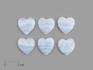 Сердце из голубого агата (сапфирина), 2,5x2,5х1 см, 23-5/16, фото 1