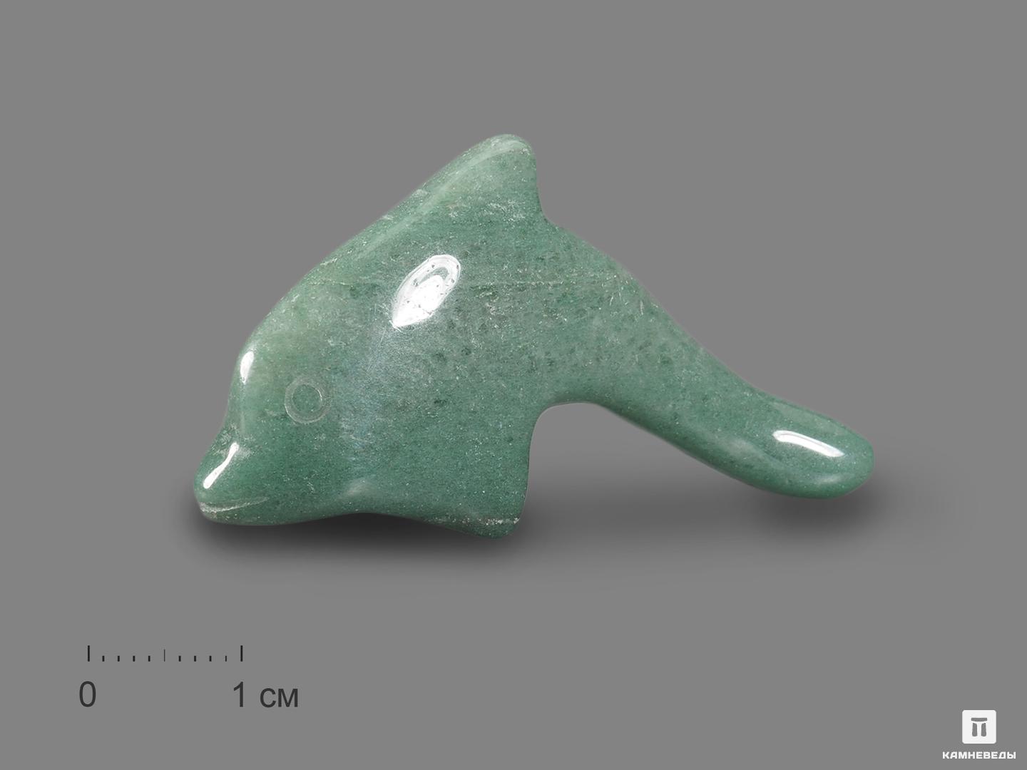 Дельфин из зелёного авантюрина, 5х2,8х1,2 см подвеска дельфин лунный камень