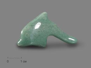 Дельфин из зелёного авантюрина, 5х2,8х1,2 см