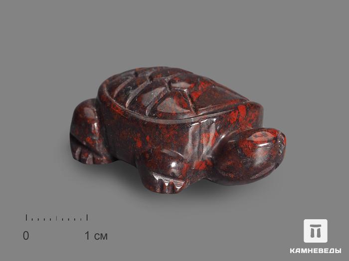 Черепаха из яшмы с гематитом, 4х2,7х1,6 см, 17244, фото 1