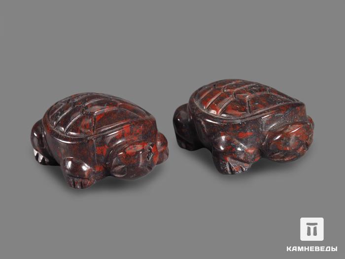 Черепаха из яшмы с гематитом, 4х2,7х1,6 см, 17244, фото 4