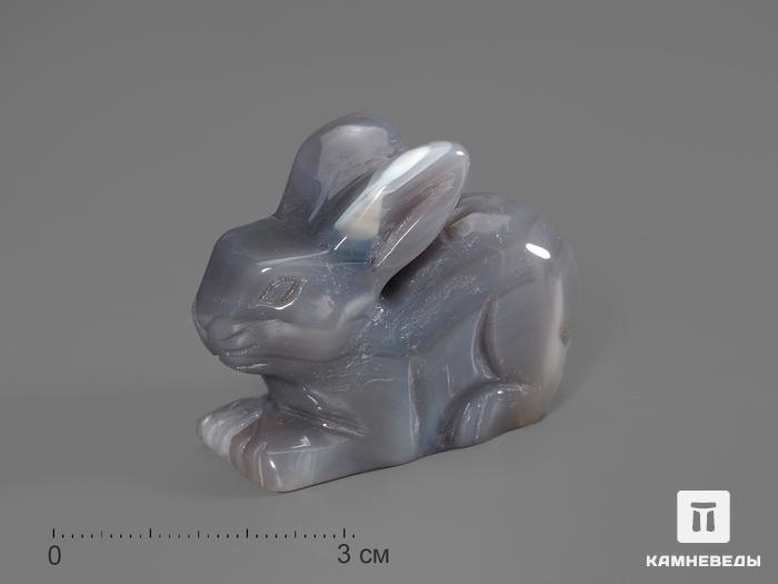 Кролик из агата, 4,9х3,7х2 см, 17241, фото 1