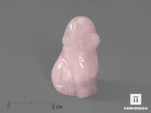 Собака из розового кварца, 4,2х3х2,5 см