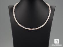 Бусы из розового кварца, огранка
