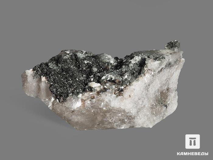 Горный хрусталь (кварц) с хлоритом, сросток кристаллов 10х5,5х4 см, 17443, фото 2
