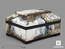 Шкатулка из дендритового агата, 13х10х7,3 см