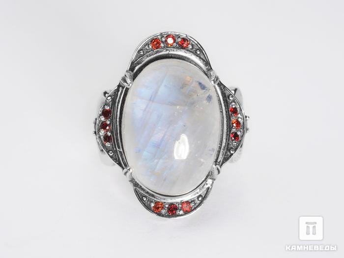 Кольцо с лунным камнем и огранкой граната (альмандина), 17645, фото 2