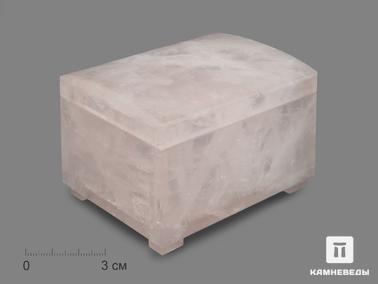Розовый кварц. Шкатулка из розового кварца, 9х7х5,8 см