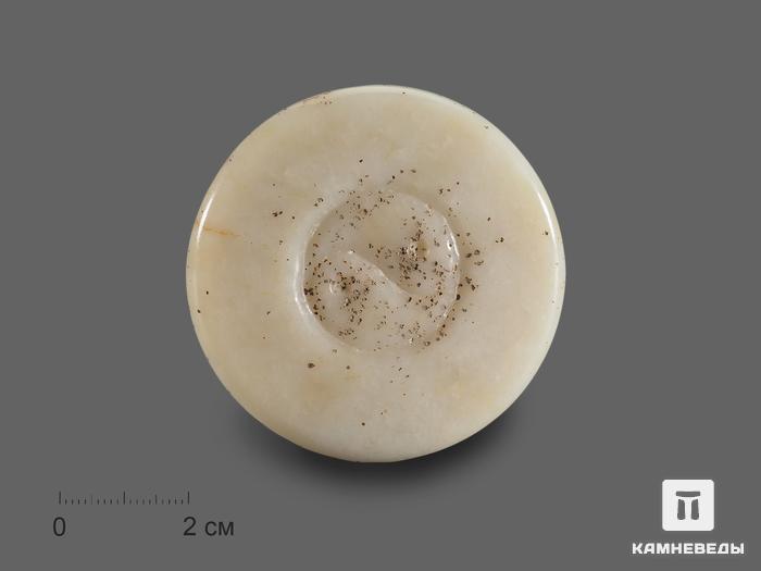 Медальон «Инь-ян» из белого нефрита, 5,8х0,8 см, 11642, фото 1