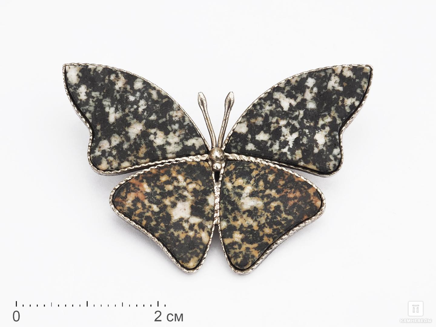 Брошь «Бабочка» с яшмой, 4,4х3 см брошь бабочка с коричневым обсидианом 4 3х3 8х0 2 см