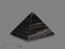 Пирамида из серебристого обсидиана, 8х8х6 см, 17954, фото 1