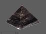 Пирамида из  серебристого обсидиана, 7х7х4,8 см, 17952, фото 1