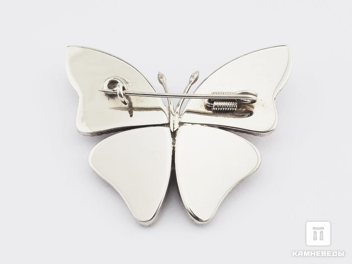 Брошь «Бабочка» с кружевным агатом, 3,9х3,3х0,2 см, 1196, фото 2