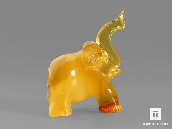 Слон из янтаря, резьба 5х4,8х2,2 см, 18083, фото 2