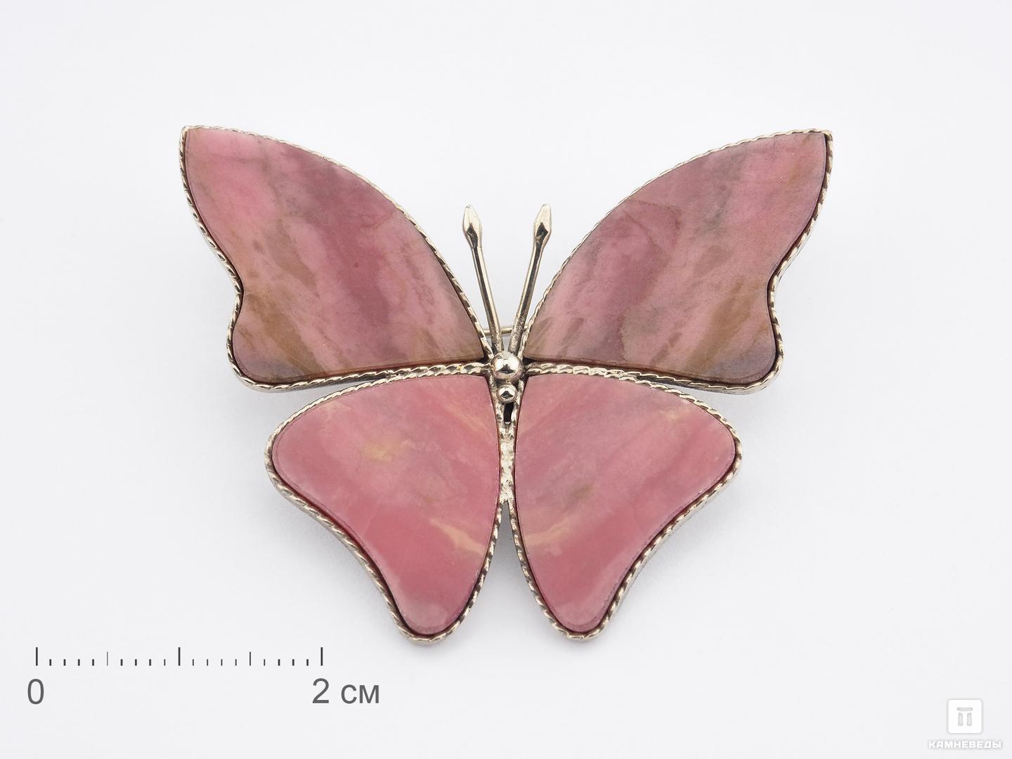 Брошь «Бабочка» с родонитом, 4,5х3,5х0,2 см 3d art панно раскраска бабочка