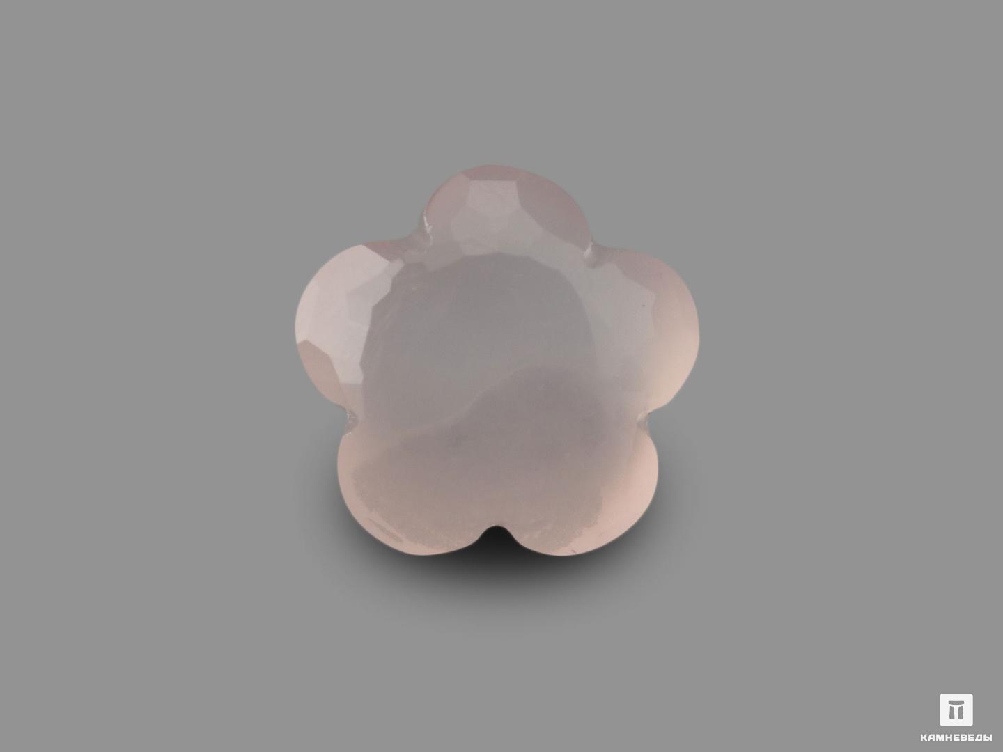 Розовый кварц, огранка 14х14х8 мм (10,6 ct) розовый кварц кабошон 18х13 мм