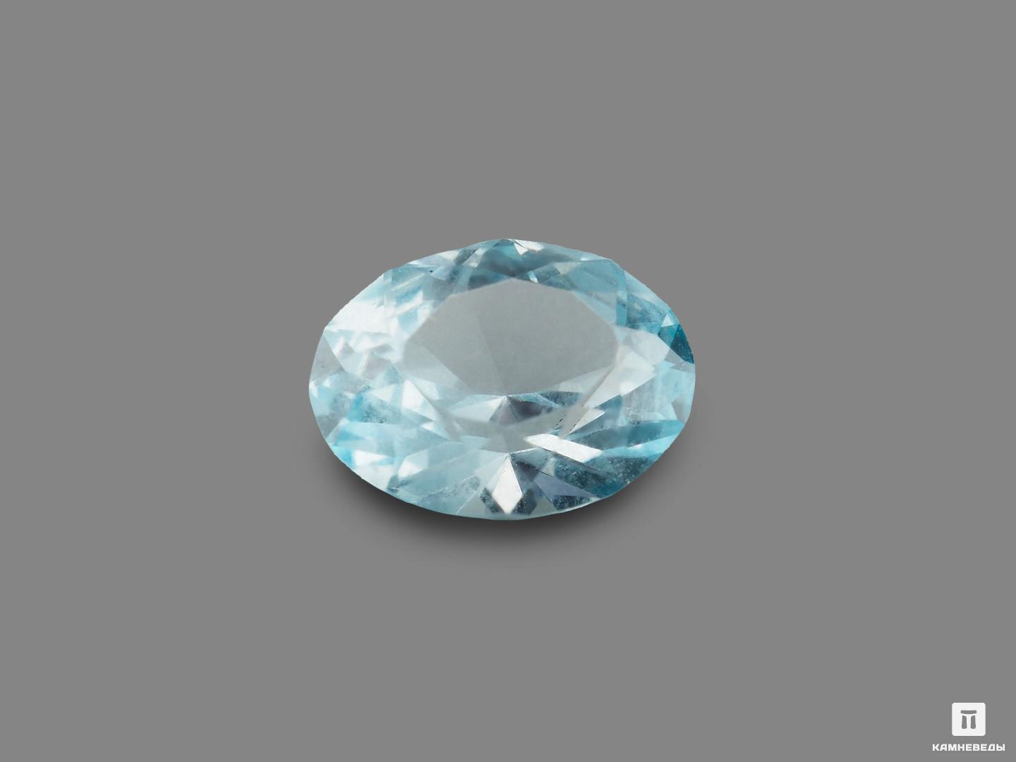 Топаз голубой, огранка 8х6х4 мм (1,25 ct) подвеска из серебра platina jewelry 03 3228 00 201 0200 68 топаз эмаль