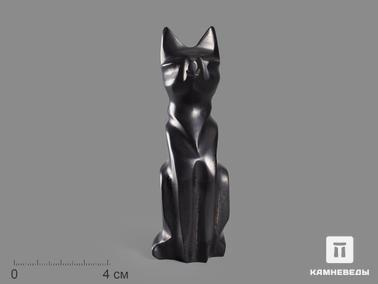 Гагат. Кошка из гагата, 10,6х3,7х3,7 см