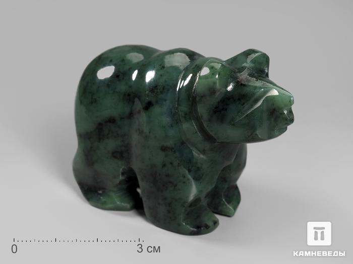 Медведь из нефрита, 6,1х4,5х3 см, 23-61/11, фото 1
