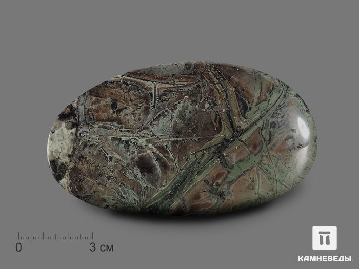 Тингуаит, полированная галька 10,8х6,2х1,5 см, 18355, фото 1