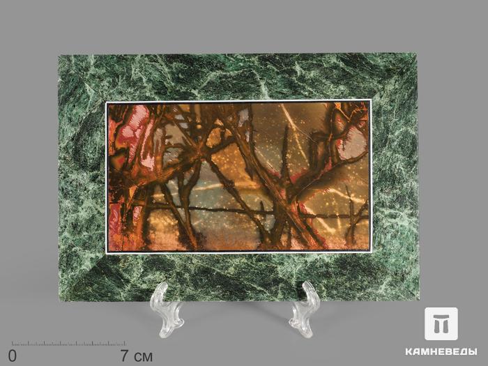 Картина из яшмы и змеевика, 23х16х0,4 см, 5262, фото 1