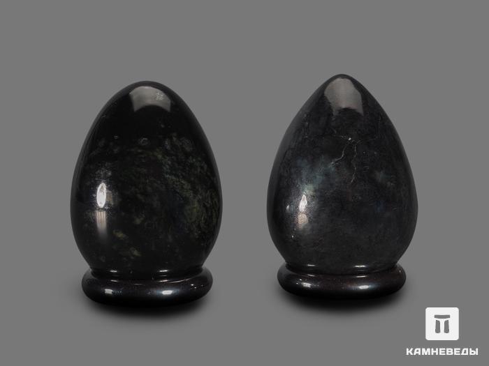 Яйцо из чёрного нефрита, 4х3 см, 18430, фото 2