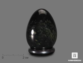 Яйцо из чёрного нефрита, 4х3 см