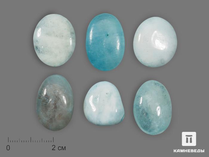 Аквамарин (голубой берилл), галтовка 1,5-2 см, 12-121/3, фото 1