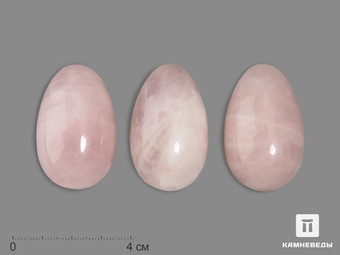 Яйцо из розового кварца с отверстием для йони (тренировки интимных мышц), 4х2,5 см, 18517, фото 2