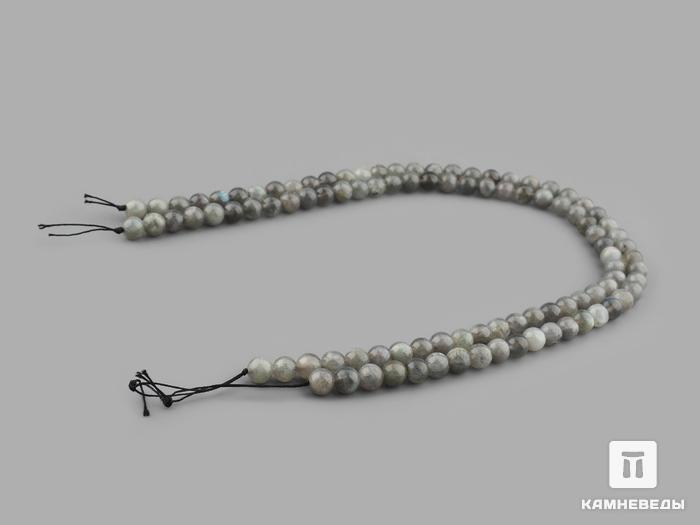 Бусины из лабрадора светлого, 46-51 шт. на нитке, 8-9 мм, 7-47/8, фото 2