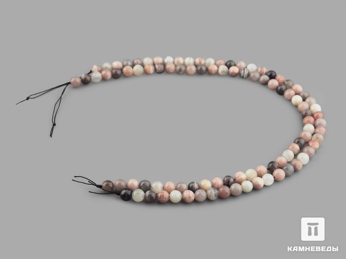 Бусины из лунного камня (адуляра), 46-51 шт. на нитке, 8-9 мм, 7-43/6, фото 2