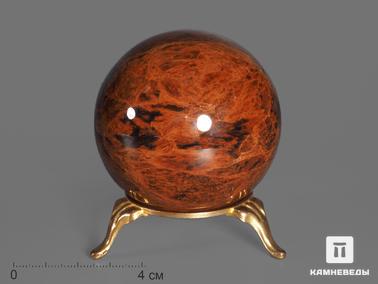 Обсидиан. Шар из обсидиана коричневого, 60-61 мм