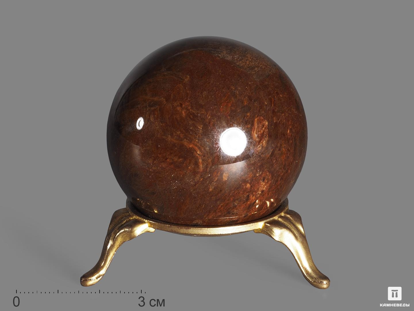 Шар из обсидиана коричневого, 50-51 мм