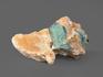 Апатит синий, кристаллы в кальците 5,5х3,8х3,2 см, 18387, фото 2