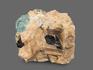 Апатит синий с флогопитом на кальците, 8,3х7,5х6,5 см, 18335, фото 2