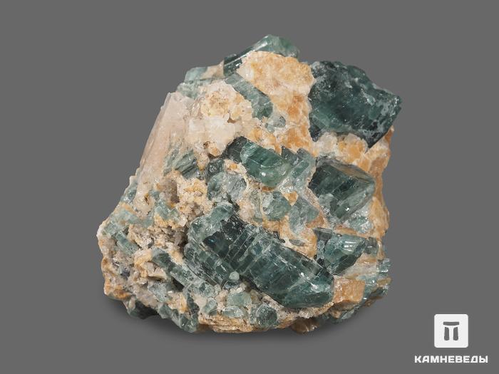 Апатит синий, кристаллы на кальците 5,8х5х4,7 см, 10-122/9, фото 2