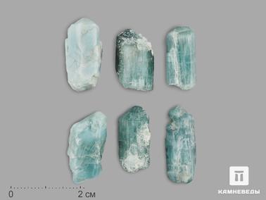 Апатит, Фторапатит. Апатит синий, кристалл 1,5-2,5 см